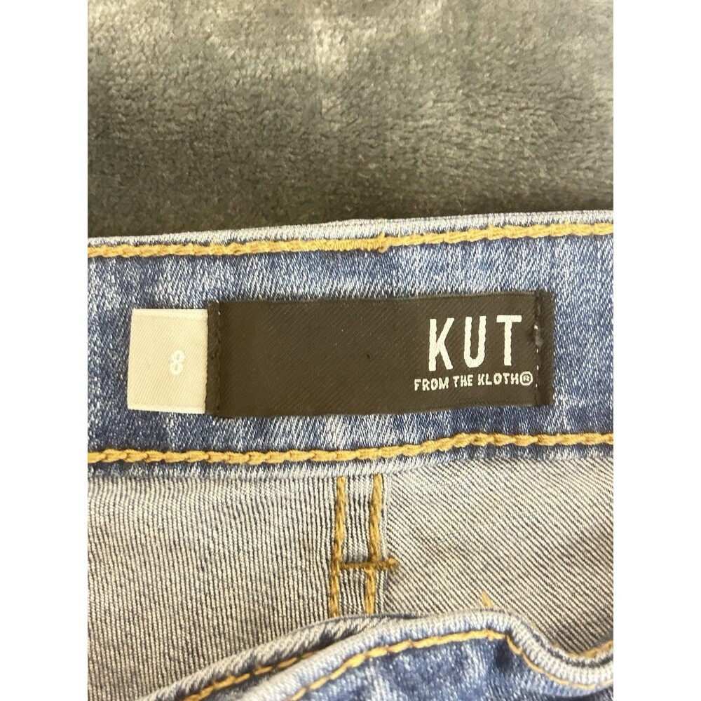 Kut From The Kloth Womens 8 Reese High Rise‎ Ankle Straight Leg Blue Denim Jeans - Picture 6 of 16